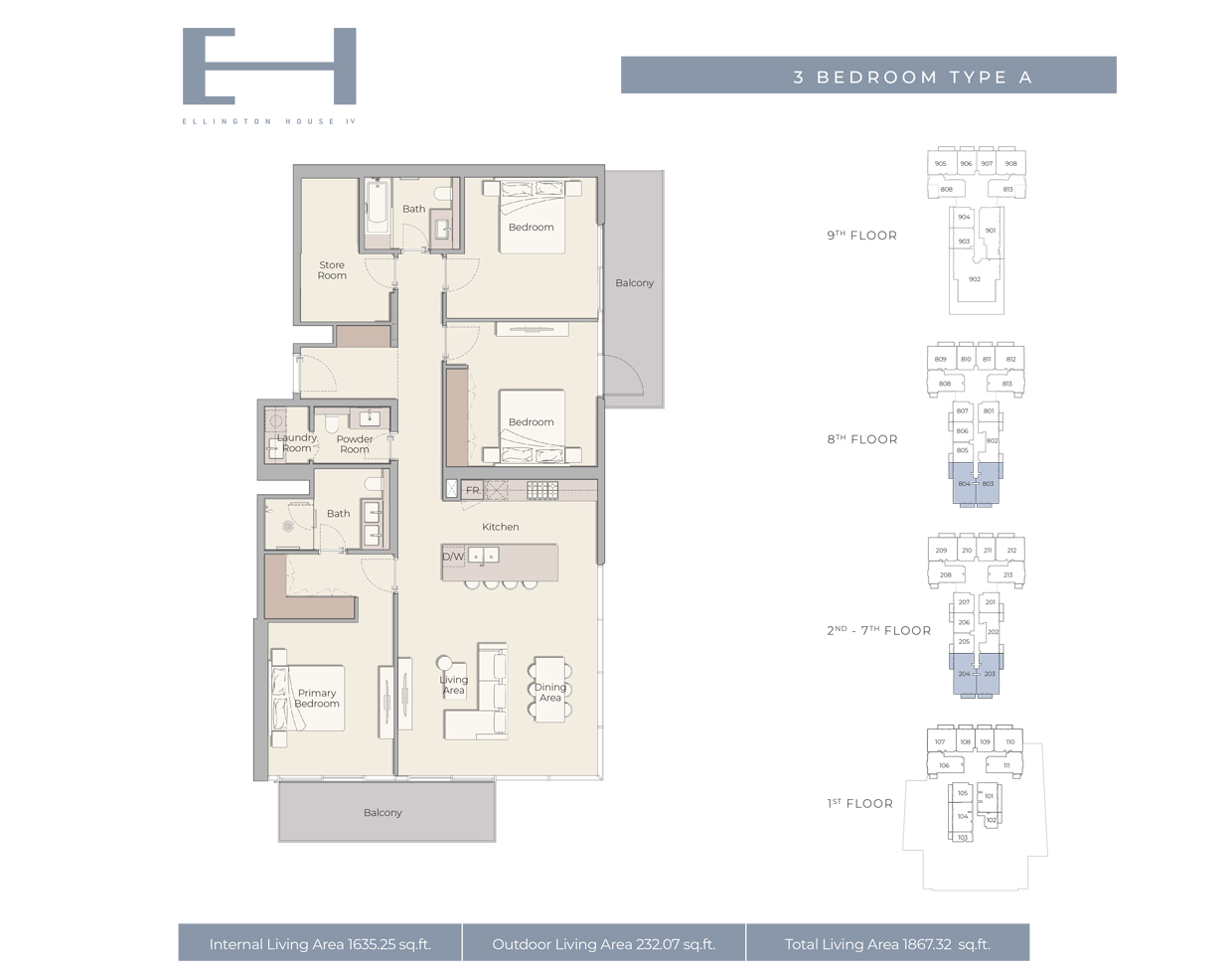 3 Bedrooms